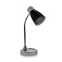 Bostitch Adjustable Desk Lamp, Black - 20" Height - 3 W LED Bulb - Polished Metal - Adjustable Head, Flicker-free, Glare-free Light, Gooseneck, Flexible, Eco-friendly - 250 lm Lumens - BOSVLED1510 Product Image 