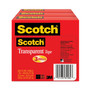 Scotch Transparent Tape, 3" Core, 1" x 72 yds, Transparent, 3/Pack (MMM600723PK) View Product Image