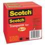 Scotch Transparent Tape, 3" Core, 1" x 72 yds, Transparent, 3/Pack View Product Image