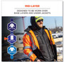 Ergodyne N-Ferno 6495 Rechargeable Heated Vests - Small - 44" Waist - Cold Temperature Protection - Zipper Closure - EGO41701 Product Image 