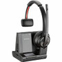Poly Savi 8210 Office DECT 1920-1930 MHz Single Ear Headset - Mono - USB Type A, RJ-11 - Wired/Wireless - Bluetooth/DECT - 590 ft Product Image 