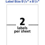 Avery Internet Shipping Labels, 5-1/2" x 8-1/2" , 20 Labels (18126) - 5 1/2" Width x 8 1/2" Length - (AVE18126) Product Image 