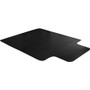 Floortex Cleartex AdvantagematBlack Vinyl Lipped Chair Mat for Hard Floor - 45" x 53" - Hard Floor - 53" Length x 45" Width x 0.080" Depth x 0.080" Thickness - Lip Size 25" Length x 12" Width - Lipped Product Image 