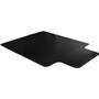 Floortex Cleartex AdvantagematBlack Vinyl Lipped Chair Mat for Hard Floor - 45" x 53" - Hard Floor - 53" Length x 45" Width x 0.080" Depth x 0.080" Thickness - Lip Size 25" Length x 12" Width - Lipped Product Image 
