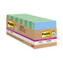 Post-it Notes Super Sticky Recycled Notes in Oasis Collection Colors, Cabinet Pack, 3" x 3", 70 Sheets/Pad, 24 Pads/Pack View Product Image