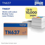 Brother TN637Y Original Ultra High Yield Laser Toner Cartridge - BRTTN637Y Product Image 