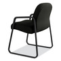 HON Pillow-Soft 2090 Series Guest Arm Chair, Leather Upholstery, 31.25" x 35.75" x 36", Black Seat, Black Back, Black Base View Product Image