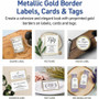 Avery 2" x 4" Labels With Metallic Gold Borders - AVE06506 Product Image 