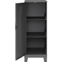 NuSparc Personal Locker - 3 Shelve(s) - for Office, Home, Sport Equipments, Toy, Game, Classroom, Playroom, Basement, Garage - Overall Size 42.5" Height x 14.2" Width x 18" Depth - Black - Steel Product Image 