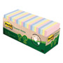 Post-it Greener Notes Original Recycled Note Pad Cabinet Pack, 3" x 3", Sweet Sprinkles Collection Colors, 75 Sheets/Pad, 24 Pads/Pack View Product Image