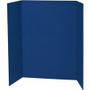 Pacon Single Wall Presentation Board - 48" Board Height x 36" Board Width - Blue Surface - Tri-fold, Recyclable, Corrugated Product Image 