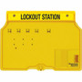 Master Lock Unfilled Padlock Lockout Station with Cover - 4 x Padlock - 12.25" Height x 16" Width x 1.75" Depth - Impact Resistant, Heat Resistant, Lockable - Plastic Product Image 