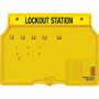 Master Lock Unfilled Padlock Lockout Station with Cover - 4 x Padlock - 12.25" Height x 16" Width x 1.75" Depth - Impact Resistant, Heat Resistant, Lockable - Plastic Product Image 