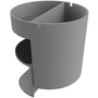 Deflecto Small Standing Desk Organizer - 3.50" Height x 3.85" Width x 3.85" Depth - Portable, Spring Loaded, Built-in Cord Catcher - Gray - Acrylonitrile Butadiene Styrene (ABS) Product Image 