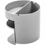 Deflecto Small Standing Desk Organizer - 3.50" Height x 3.85" Width x 3.85" Depth - Portable, Spring Loaded, Built-in Cord Catcher - Gray - Acrylonitrile Butadiene Styrene (ABS) Product Image 
