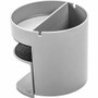 Deflecto Small Standing Desk Organizer - 3.50" Height x 3.85" Width x 3.85" Depth - Portable, Spring Loaded, Built-in Cord Catcher - Gray - Acrylonitrile Butadiene Styrene (ABS) Product Image 