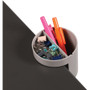 Deflecto Small Standing Desk Organizer - 3.50" Height x 3.85" Width x 3.85" Depth - Portable, Spring Loaded, Built-in Cord Catcher - Gray - Acrylonitrile Butadiene Styrene (ABS) Product Image 