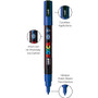 uniball™ Posca PC-3M Paint Markers - Fine Marker Point - Blue Ink - Water Based, Pigment-based Product Image 