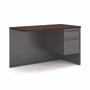 HON 38000 Series Flush Return, Right, 48w x 24d x 29.5h, Mahogany/Charcoal View Product Image