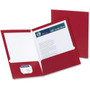 Oxford Letter Pocket Folder - 8 1/2" x 11" - 2 Pocket(s) - Crimson Red - Laminated Product Image 