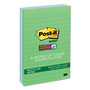 Post-it Notes Super Sticky Recycled Notes in Oasis Collection Colors, Note Ruled, 4" x 6", 90 Sheets/Pad, 3 Pads/Pack View Product Image