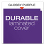 Oxford High Gloss Laminated Paperboard Folder, 100-Sheet Capacity, 11 x 8.5, Purple, 25/Box View Product Image