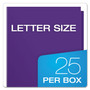 Oxford High Gloss Laminated Paperboard Folder, 100-Sheet Capacity, 11 x 8.5, Purple, 25/Box View Product Image