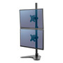 Fellowes Professional Series Freestanding Dual Stacking Monitor Arm, For 32" Monitors, 15.3" x 35.5" x 11", Black, Supports 17 lb View Product Image