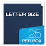 Oxford High Gloss Laminated Paperboard Folder, 100-Sheet Capacity, 11 x 8.5, Navy, 25/Box View Product Image