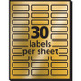 Avery Foil Mailing Labels - 3/4" Height x 2 1/4" Width - Permanent Adhesive - Rectangle - Inkjet - Gold - AVE08987 Product Image 