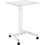Kantek Mobile Height-Adjustable Compact Sit-Stand Desk - Rectangle Top - 17.60 lb Capacity - Height Adjustable - 29.60" to 44.20" Adjustment - 23.60" Table Top Width x 20.50" Table Top Depth - KTKSTS300W Product Image 