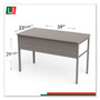 Linea Italia Urban Series Desk Workstation, 59" x 23.75" x 29.5", Ash View Product Image