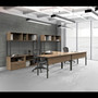 Linea Italia Urban Series Desk Workstation, 59" x 23.75" x 29.5", Ash View Product Image