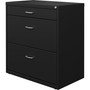 NuSparc Pencil Drawer Lateral File - 30" Width x 17.6" Depth x 31.7" Height - 2 x Drawer(s) for File, Pencil - (NPRLF318BBBK) Product Image 