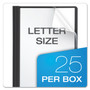 Oxford Clear Front Standard Grade Report Cover, Three-Prong Fastener, 0.5" Capacity, 8.5 x 11, Clear/Black, 25/Box View Product Image