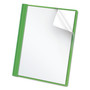 Oxford Clear Front Standard Grade Report Cover, Three-Prong Fastener, 0.5" Capacity, 8.5 x 11, Clear/Green, 25/Box View Product Image