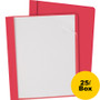 Oxford Clear Front Standard Grade Report Cover, Three-Prong Fastener, 0.5" Capacity, 8.5 x 11, Clear/Red, 25/Box View Product Image