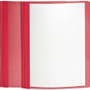 Oxford Clear Front Standard Grade Report Cover, Three-Prong Fastener, 0.5" Capacity, 8.5 x 11, Clear/Red, 25/Box View Product Image