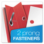 Oxford Clear Front Standard Grade Report Cover, Three-Prong Fastener, 0.5" Capacity, 8.5 x 11, Clear/Red, 25/Box View Product Image