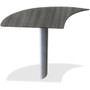 Mayline Medina Curved Desk Extension, Left - 1" Thickness Work Surface, 29.5" Height x 28" Width x 47" Depth - Beveled Edge - MLNMNEXTLLGS Product Image 