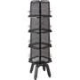 Safco Onyx Mesh Rotating Magazine Stand - 16 Pocket(s) - 58.56" Height x 18.25" Width x 18.25" Depth - Floor - 28% Recycled - Black Product Image 