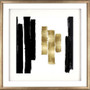 Lorell Blocks I Framed Abstract Artwork - 29.50" x 29.50" Frame Size - Black, Gold Product Image 
