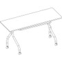 Lorell Flip Top Training Table - Rectangle Top - Four Leg Base - 4 Legs - 23.60" Table Top Width x 60" Table Top Depth - 29.50" Height x 59" Width x 23.63" Depth - LLR60720 Product Image 