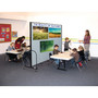 Screenflex Portable Room Dividers - 72" Height x 24.1 ft Length - Black Metal Frame - SCXCFSL6013DG Product Image 