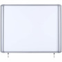 MasterVision Water-Resistant Enclosed Dry-Erase Board - 40" (3.3 ft) Width x 38.3" (3.2 ft) Height - White Lacquered Steel Surface - Anodized Aluminum Aluminum Frame - Rectangle - Magnetic Product Image 
