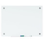 MasterVision Dry-Erase Glass Board - 36" (3 ft) Width x 48" (4 ft) Height - White Glass Surface - Rectangle - Horizontal/Vertical Product Image 