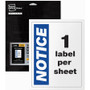 Avery NOTICE Header Self-Adhesive Outdoor Sign - Waterproof - NOTICE - 7" Width x 10" Length - Permanent Adhesive - Rectangle - Laser - AVE61555 Product Image 