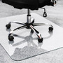 Floortex Heavy-Duty Glass Chair Mat for Hard Floors & Carpets - 48" x 60" - Home, Office, Hard Floor, Pile Carpet - 60" Length x 48" Width x 0.200" Depth x 0.200" Thickness - Rectangular - FLR124860EG Product Image 
