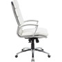 Boss Executive CaressoftPlus Chair with Metal Chrome Finish - White Seat Color - Vinyl Seat Material - White Back Color - Vinyl Back Material - BOPB9471WT Product Image 
