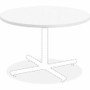 Lorell Hospitality Collection Tabletop - High Pressure Laminate (HPL) Round, White Top - 1.25" Table Top Thickness x 36" Table Top Diameter - LLR99856 Product Image 